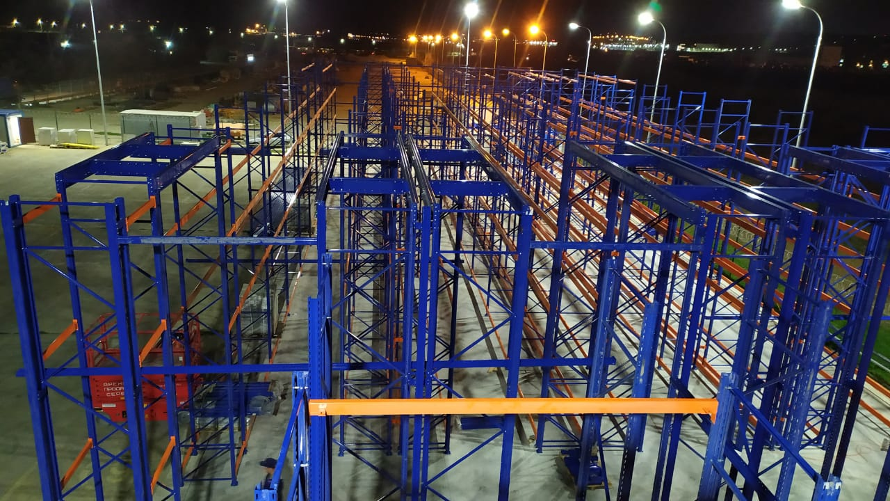 Выполнение монтажных работ по сборке снс склада