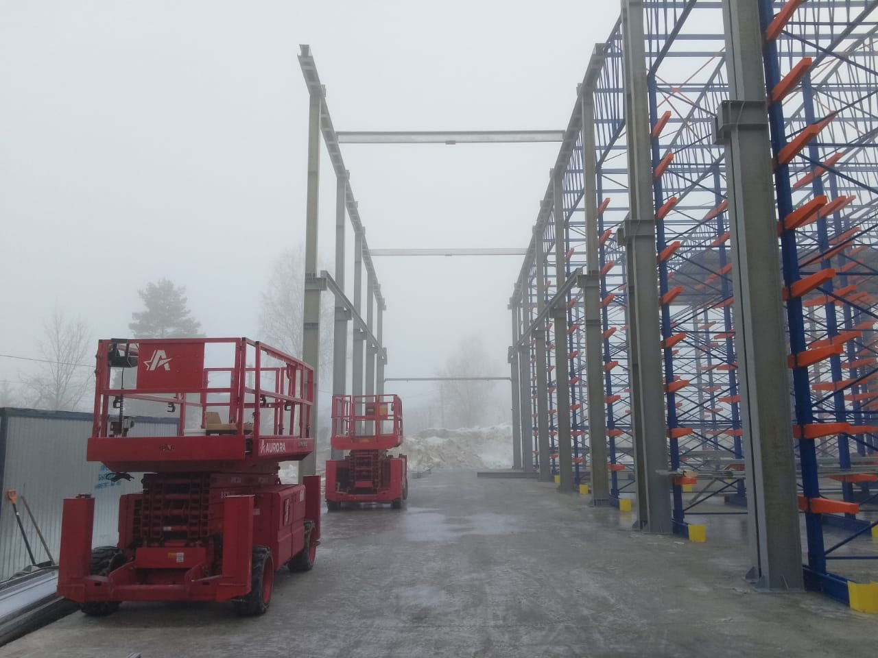 Монтаж тамбура из ЛСТК