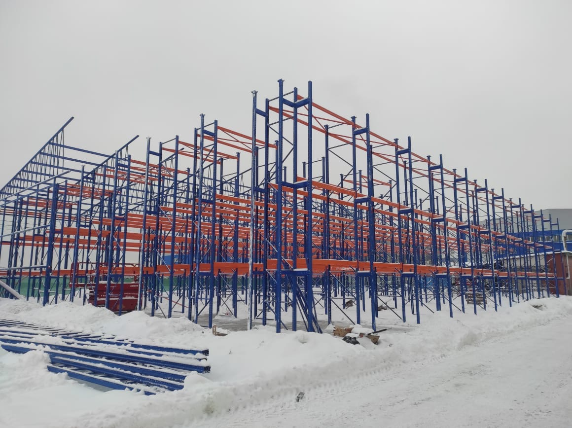 Сборка каркаса снс склада