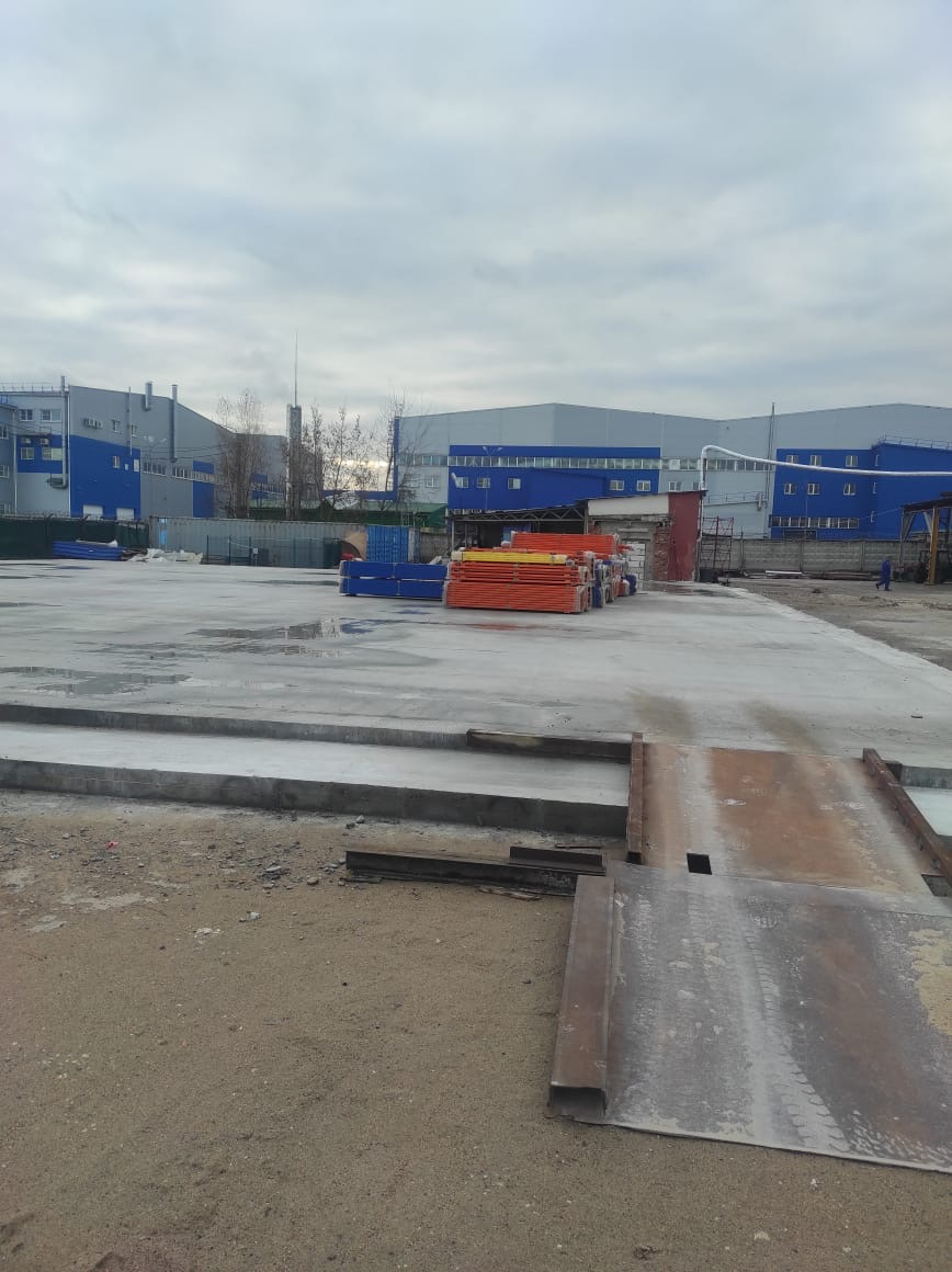 Фундаментная плита под самонесущий склад