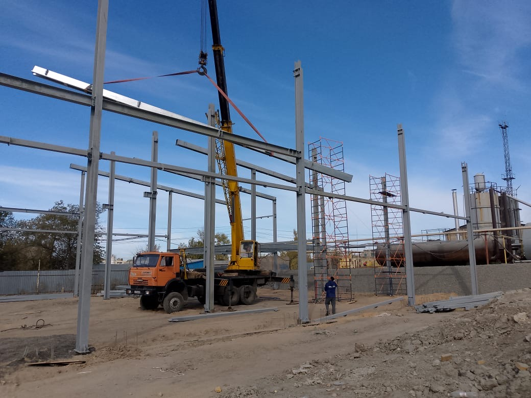 Монтажные работы по строительству быстровозводимого склада