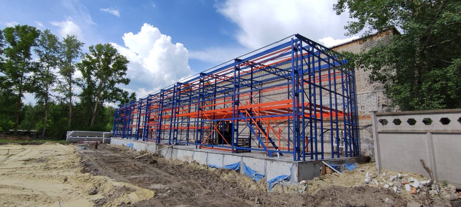 Возведение быстровозводимого склада