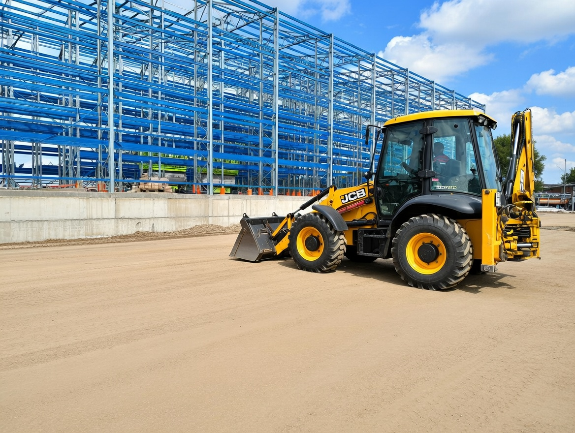 Монтаж быстровозводимого комбинированного склада